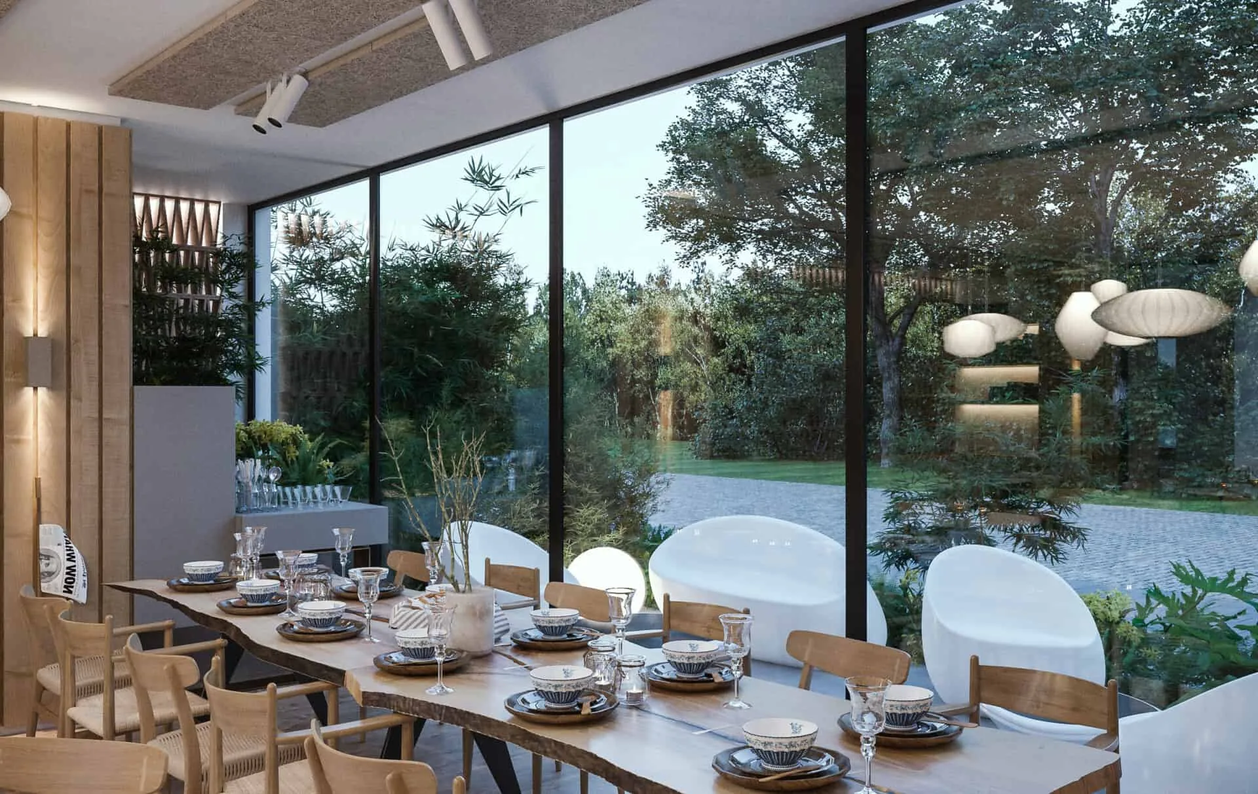 Restaurant Poeme - zona de dining exterioară
